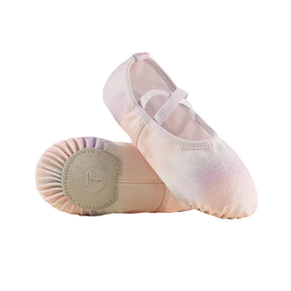 SWEAR รองเท้าเต้นรํา รองเท้าบัลเล่ต์พื้นนุ่มสีรุ้งเงา 🧸Size 21-40