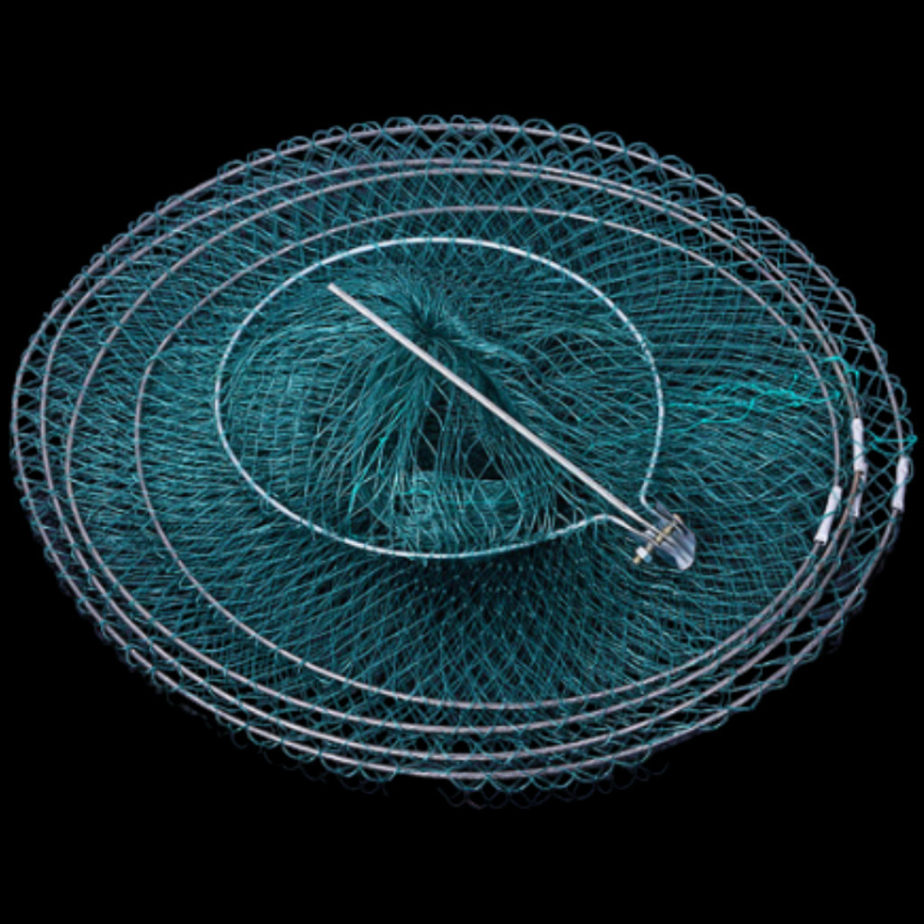 🧦 กระชังใส่ปลา กระชังขดลวด ตาข่ายไนล่อน ขอบปากลวดเหล็ก แข็งแรง เหนียว ทนทาน/G0020 🥕 - รูปที่ 2