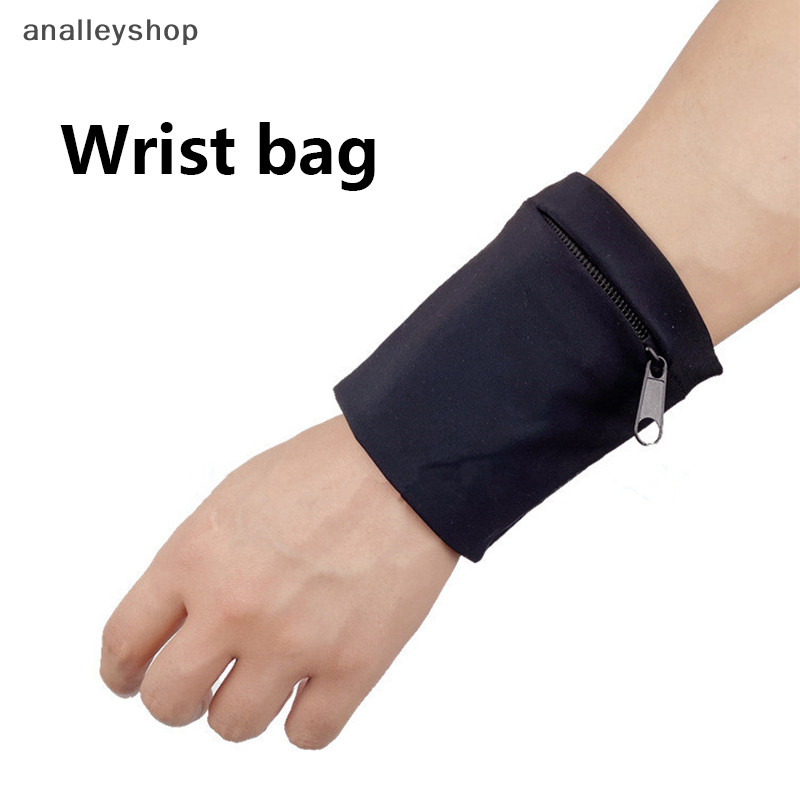 [Analleyshop] 1pc ซิปวิ่งกระเป๋าน้ําหนักเบากระเป๋าสตางค์ข้อมือกระเป๋าสําหรับโทรศัพท์คีย์การ์ด Sweatband ยิมฟิตเนสกีฬาขี่จักรยานสายรัดข้อมือกระเป๋าแขน [th]