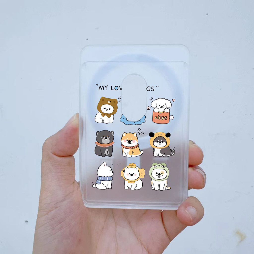 การ์ตูน Famlies สุนัขน่ารักกระเป๋าสตางค์โทรศัพท์เหมาะสําหรับ Iphone 16 16promax 15 14 13 12 กระเป๋าสตางค์บัตรโทรศัพท์