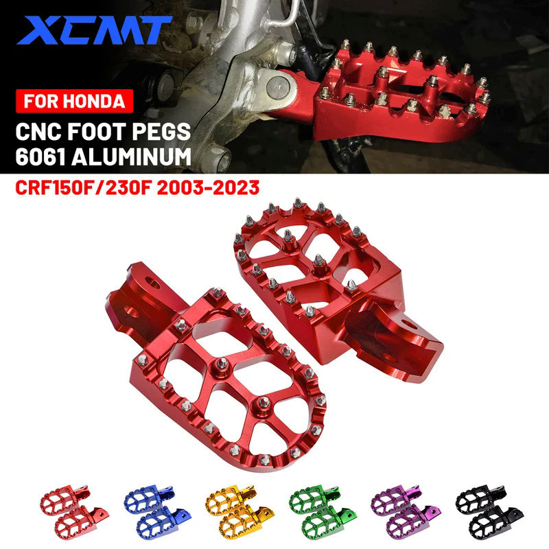 อุปกรณ์เสริม CNC เท้า Footpegs หมุดเท้าวางเหยียบสำหรับ HONDA CRF150F CRF230F CRF150 CRF230 F CRF 150