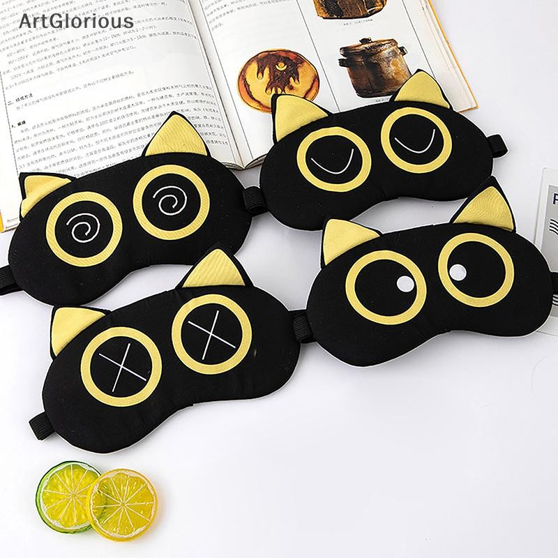 Art การ์ตูน Sleep Eye Mask น่ารักตลกอะนิเมะ Eye Cover Sleeping Mask เด็ก Eye Shade Band Blindfolds Sleep Aids Travel Rest Eyepatch N