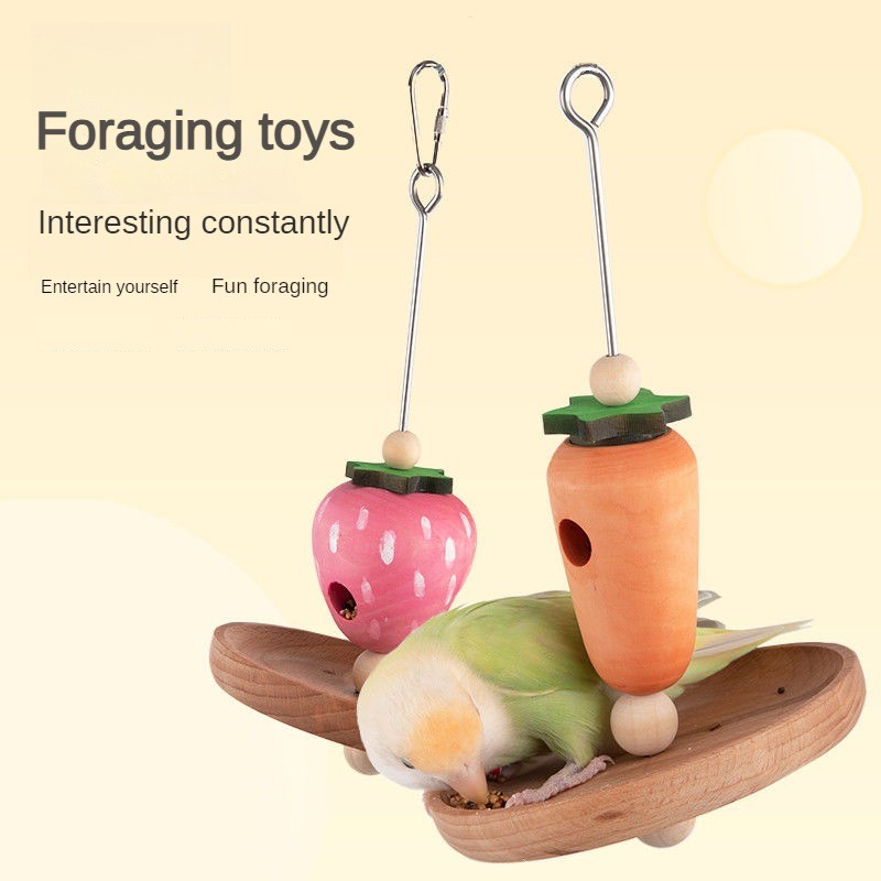 ของเล่นนก นกแก้ว ของเล่นเคี้ยวเพื่อการเรียนรู้ กรงนก การจัดภูมิทัศน์