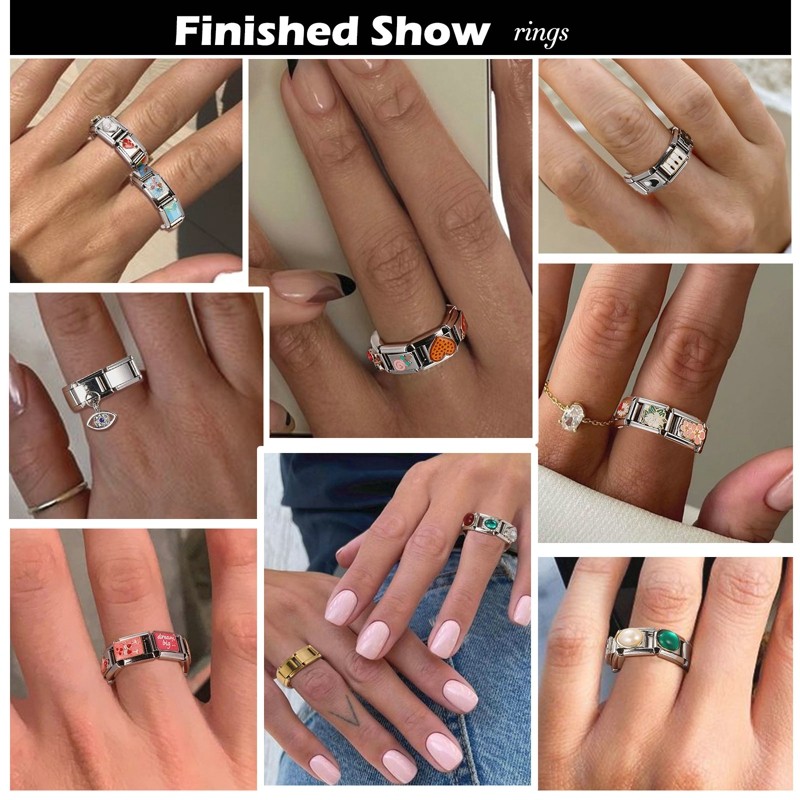 ยอดนิยม Sliver จี้เพื่อนที่ดีที่สุดพ่อดอกไม้อิตาเลี่ยน Charm Links Fit 9 มม.สร้อยข้อมือสแตนเลสทําเครื่องประดับ - รูปที่ 6