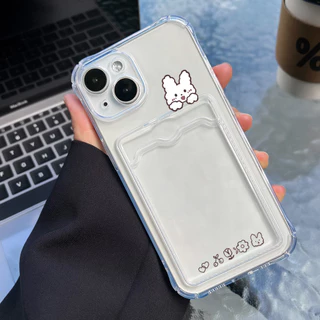 Card Holder เคส For iPhone 13 Pro Max 11 14 15 16 17 Air 12 XR X Xs 7 8 Plus 16promax 15promax TPU เคสโทรศัพท์มือถือ