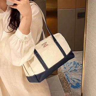 【พร้อมส่ง】miss bag fashion กระเป๋าสะพายข้างผู้หญิง กระเป๋าผ้าใบ สไตล์เกาหลี เรียบง่าย