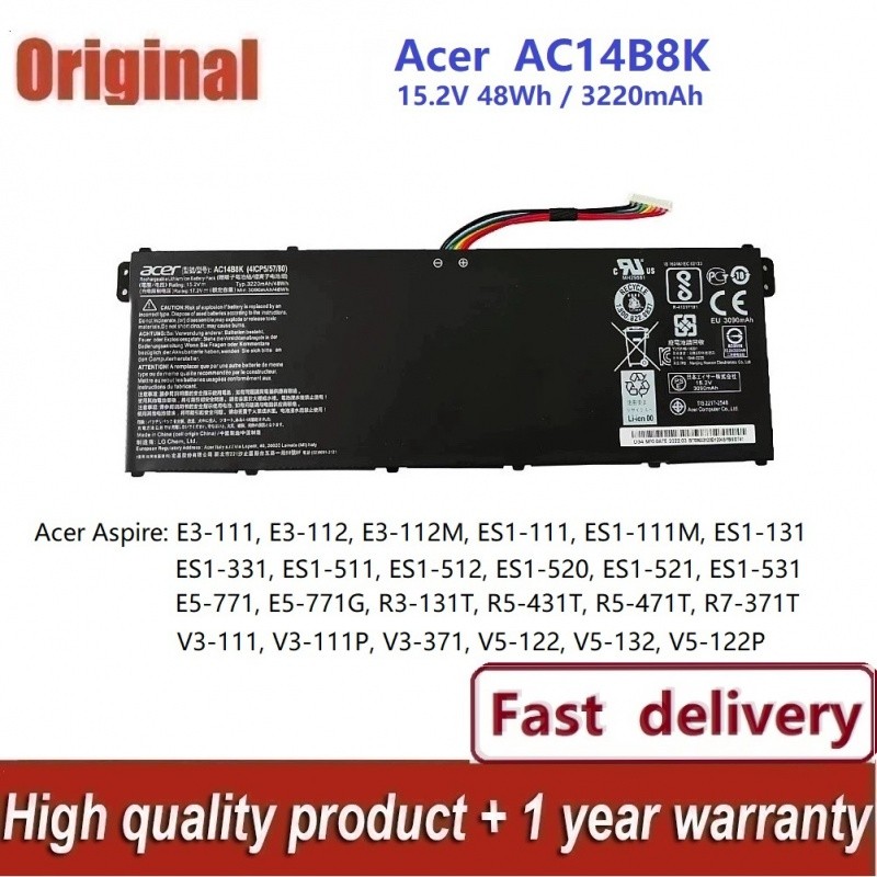 ✿ Battery Notebook แบตเตอรี่  Acer AC14B8K Acer Swift 3 Nitro 5 AN515-42 AN515-51 AN515-52 ของแท้