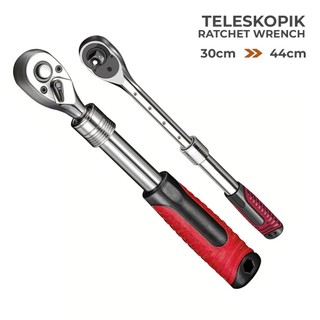 Gagang Socket 72 Gigi 1/2 Inch  30CM ke 44CM Telescoping Pas Wrench- 6673