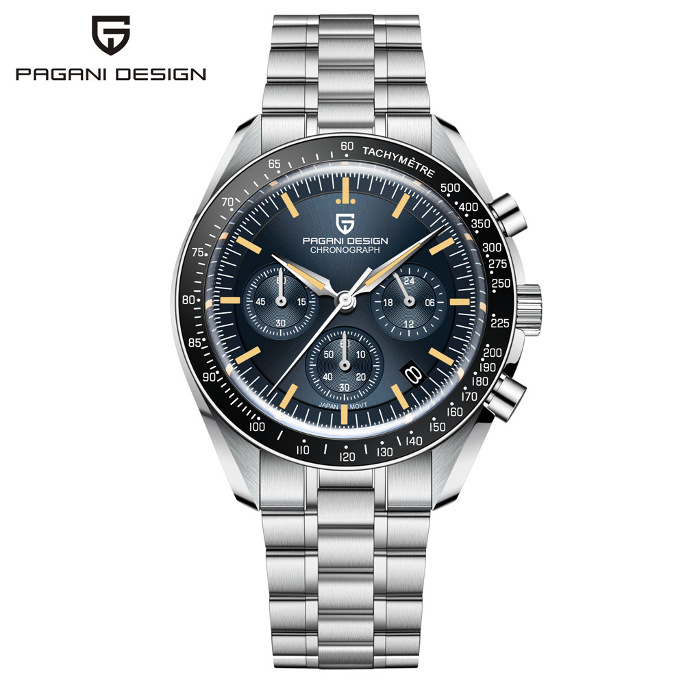 Pagani DESIGN 2025 ใหม่สีผู้ชายนาฬิกา Chronograph สแตนเลส Wateproof คลาสสิก Multi-function Quartz Mo