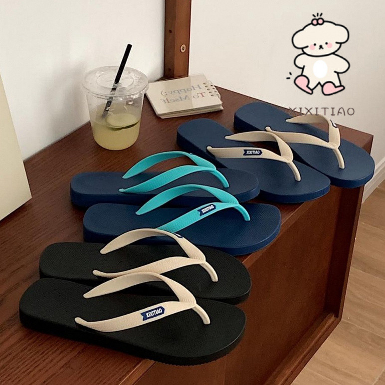 Xixitiao รองเท้าแตะฟลิปฟลอป PVC แบบบาง เหมาะกับเดินชายหาด แฟชั่นฤดูร้อน สําหรับผู้หญิง