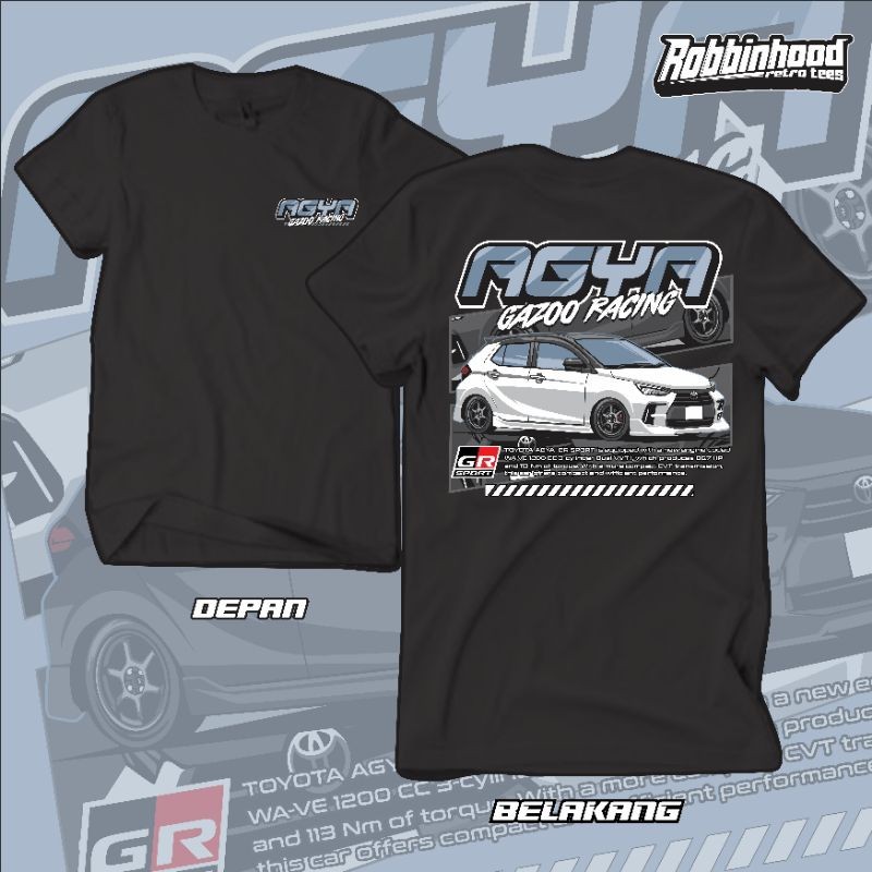 AGYA GR SPORT TOYOTA AGYA 2025 เสื้อยืด GUZO RACING