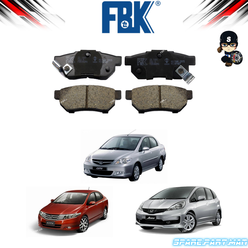 FBK ผ้าดิสเบรคหลัง - Honda Jazz TFO City SEL TMO