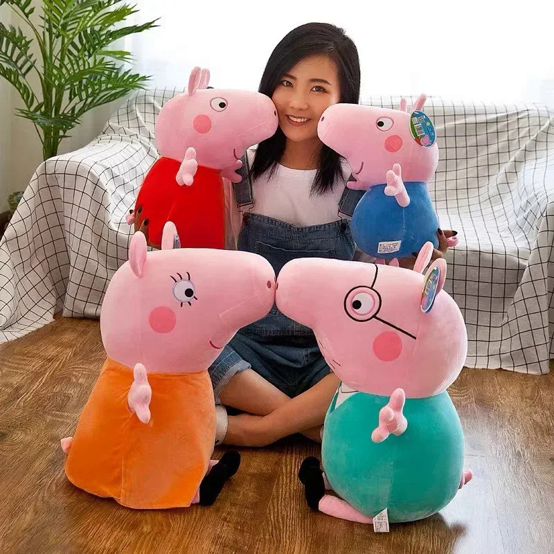 25cm Cute Peppa Pig Plush Toy Kawaii Piggy George Piggy Daddy Piggy Mummy Cartoon Doll Children's Ro