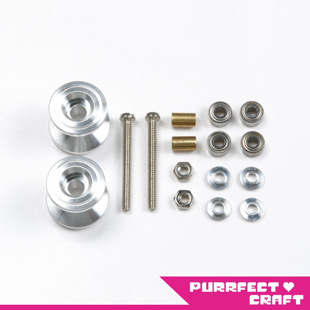 TAMIYA Double Aluminum Rollers (13-12mm) (15398) โรลเลอร์รถรางทามิย่า