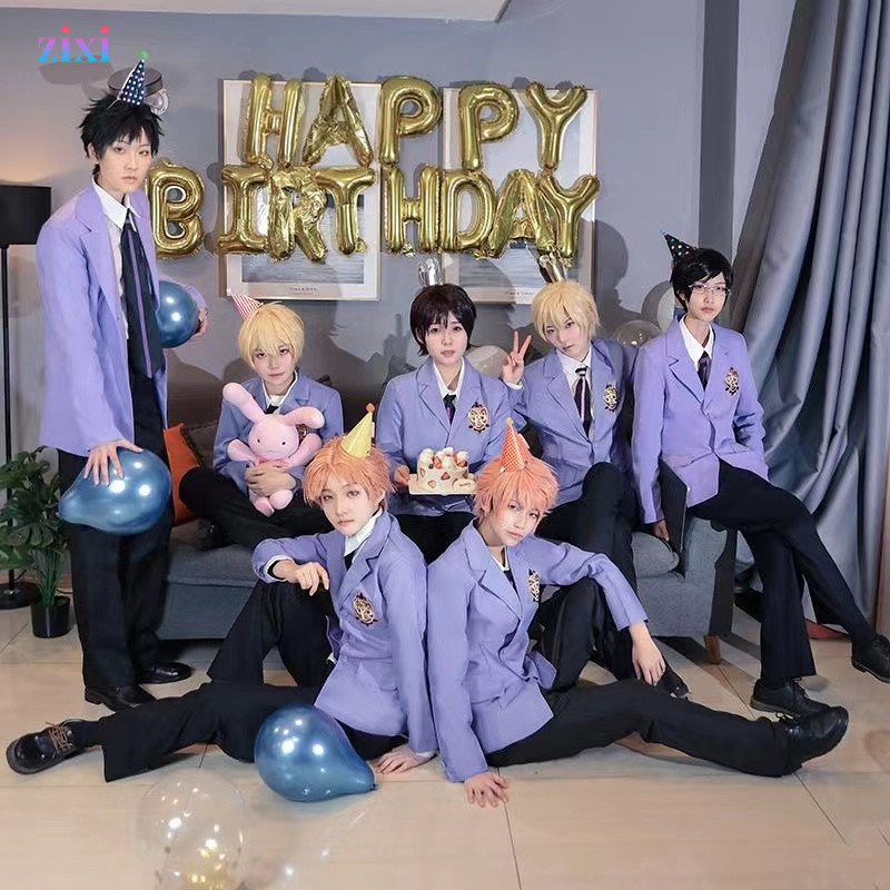 Ouran High School Host Club Cos ชุดนักเรียนชุดคอสเพลย์เสื้อผ้า