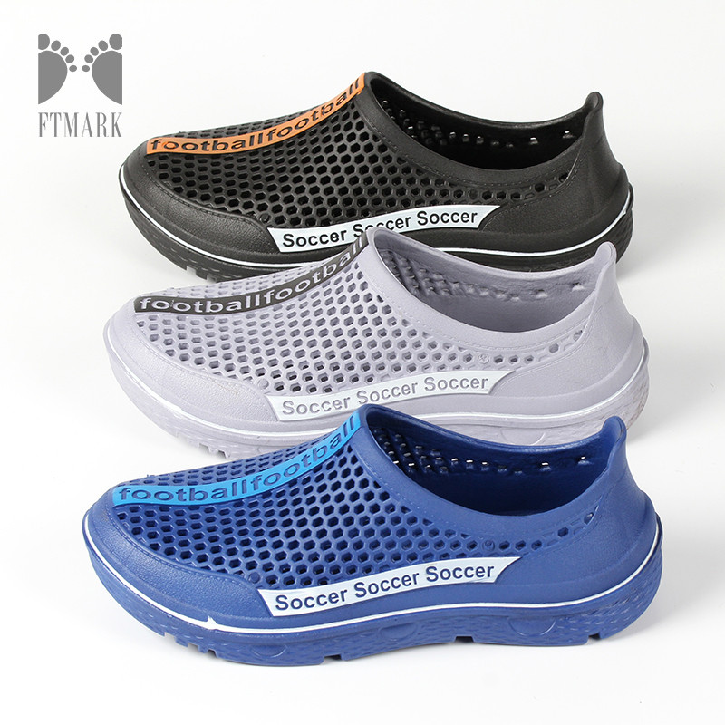 รองเท้าลำลองแบบสวม สำหรับผู้ชาย – น้ำหนักเบา รองเท้าชายหาดฤดูร้อน เหมาะสำหรับฟุตบอลและกิจกรรมกลางแจ้ง