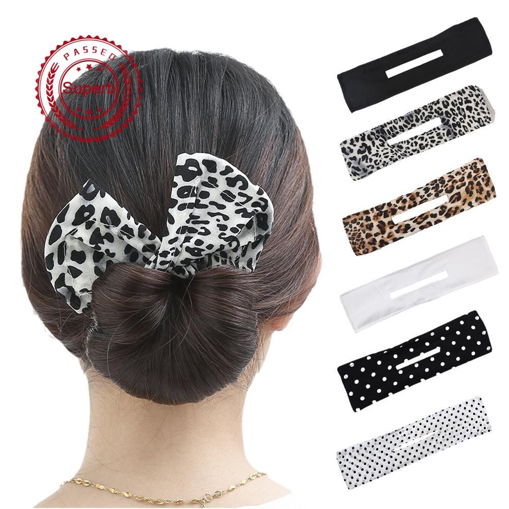 Twist Hair Curler Creative Bow Hair Tie ผม Bun Maker R1j9