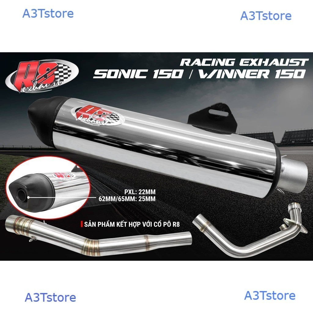 ท่อไอเสียรุ่นซิ่ง Sonic R8 / คอสแตนเลส 304 _BST 6158