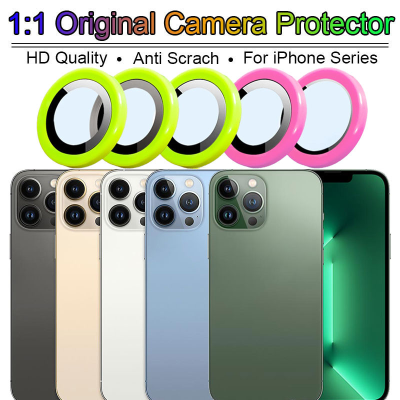 ฟิล์มเซรามิค เรืองแสง ป้องกันกล้อง แหวนเลนส์ กระจกนิรภัย ฝาครอบเรืองแสง สําหรับ iPhone Air 17 16 Plus 15 14 13 12 11 Pro Max