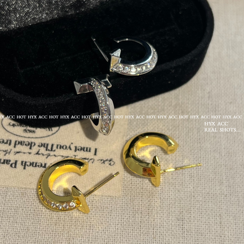 ต่างหูผู้หญิง High-end Simple Shiny Zircon [T] ต่างหู - รูปที่ 3