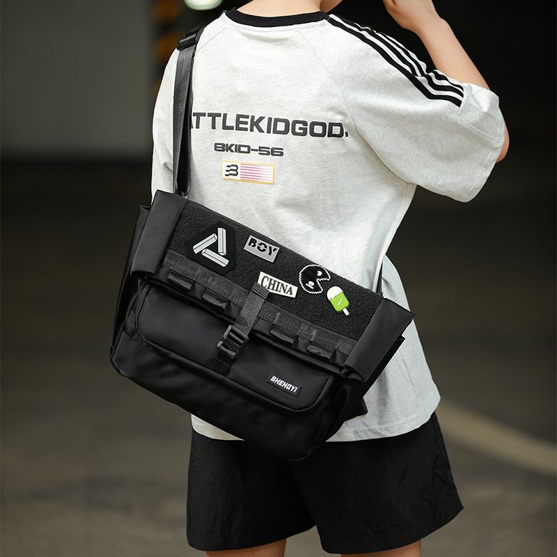 ผู้ชาย Messenger Functional กระเป๋าอินเทรนด์กระเป๋าเป้สะพายหลังกระเป๋าถือ#男士斜挎机能潮流包双肩背包手提包