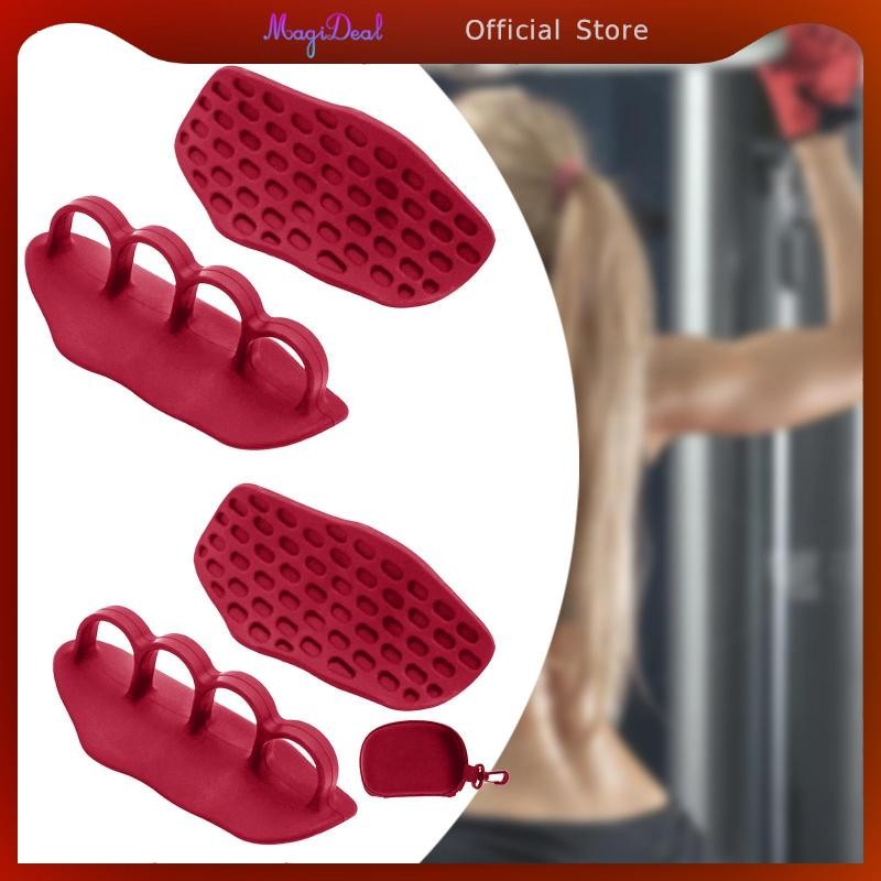 Magideal Weight Lifting Grips ทนทานสําหรับผู้ชายผู้หญิงมือปาล์มสําหรับ Crosstraining ยิมนาสติกยกน้ําหนักเพาะกาย Pull Ups