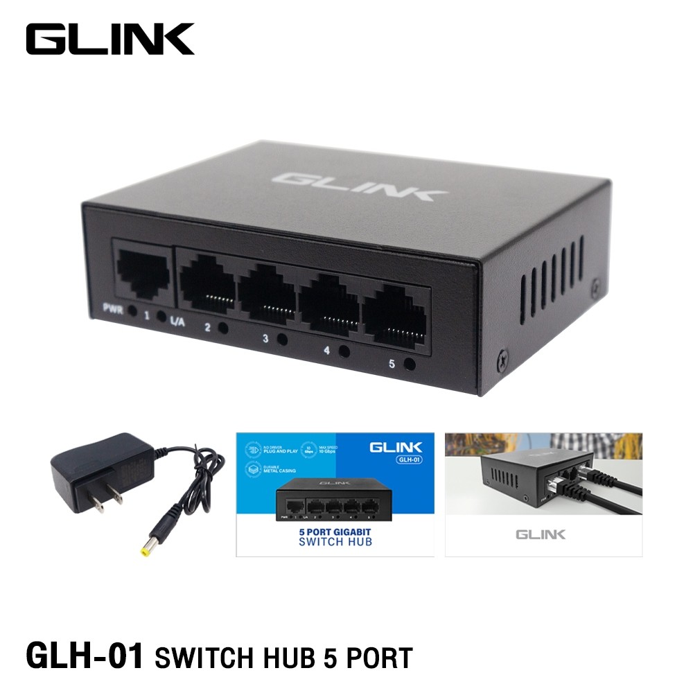 ✅มาตรฐาน GLINK GLH-01 / GLH-02 Gigabit Switch Hub 5Port / 8Port 10/100/1000Mbps สวิตช์ฮับ แลน LAN