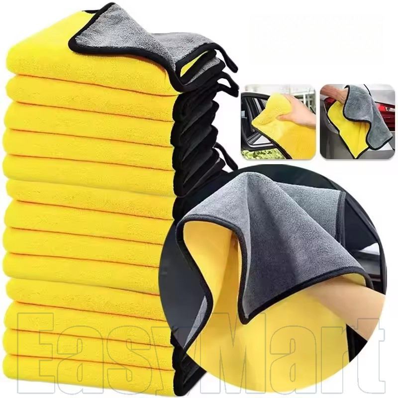 ผ้าขนหนูทําความสะอาดสองด้านหลายขนาด – ผ้าเช็ดล้างรถ – อุปกรณ์ตกแต่งรายละเอียดรถยนต์ – ผ้าขนหนูทําความสะอาดไมโครไฟเบอร์ – ผ้าซักหนานุ่มพิเศษ