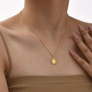 Vnox Cross Chain สร้อยคอจี้ดอกทานตะวันสําหรับผู้หญิงผู้ชาย,สแตนเลส Boho ปรับ Choker Chain เครื่องประดับ