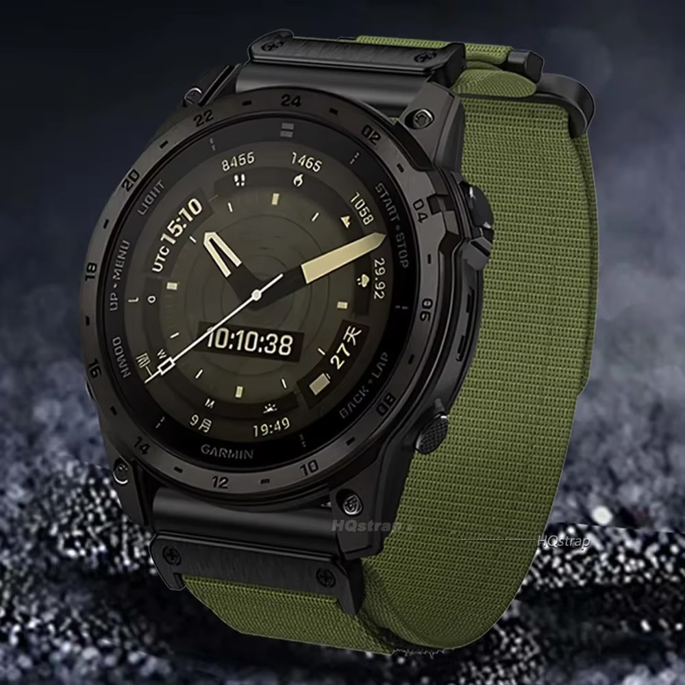 ใหม่สายรัดไนลอนสําหรับ Garmin นาฬิกา 26 มม.22 มม.20 มม.อุปกรณ์เสริมสําหรับ Garmin Fenix 7 6X 6pro 5X 5 3HR Tactix 7Pro กีฬาสร้อยข้อมือ