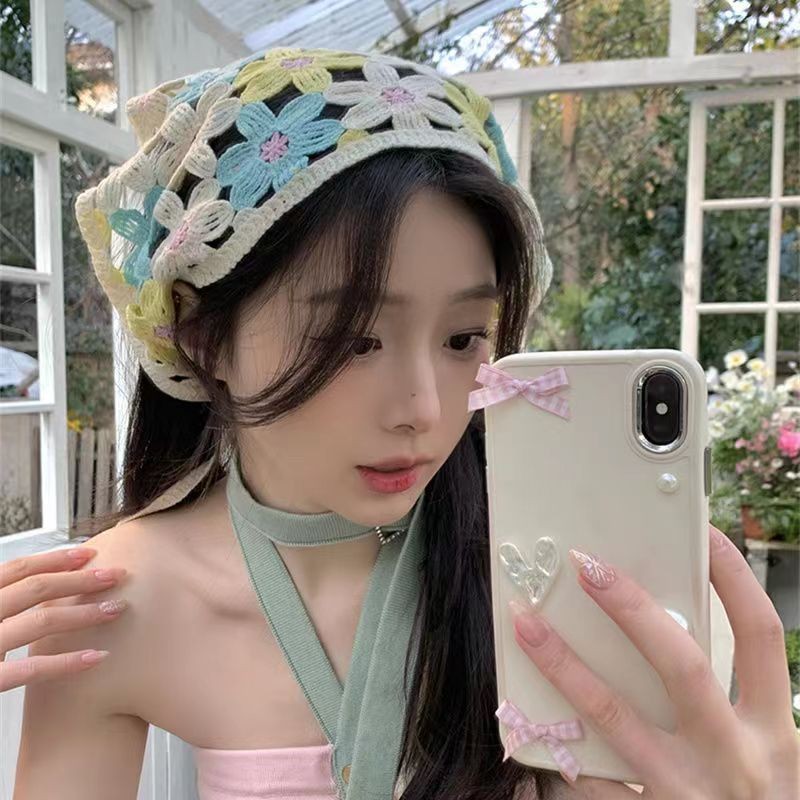 ผ้าโพกศีรษะทรงสามเหลี่ยม สไตล์เกาหลี ฤดูร้อน เหมาะสำหรับใส่เที่ยวและถ่ายรูปทะเล OOTD - รูปที่ 4