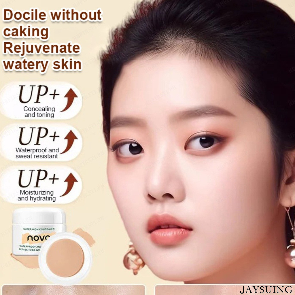 NOVO คุณภาพดั้งเดิมNOVO คอนซีลเลอร์ Full Coverage Face คอนซีลเลอร์สําหรับสิว Jaysuing Redness Scars 