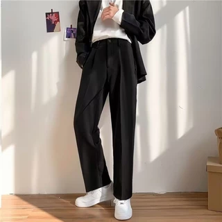 กางเกงขากว้างลําลอง ทรงหลวม สไตล์เกาหลี สําหรับผู้ชาย Clothing เสื้อผ้า Man ลำลอง