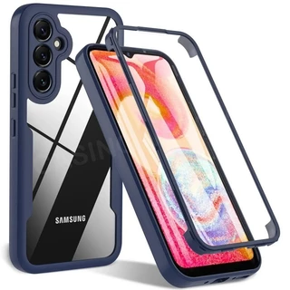 สําหรับ Samsung Galaxy A55 A25 A35 A15 A54 A34 A36 A56 A14 A26 A17 A07 A06 S25FE ALTE 5G 360 เคสโทรศัพท์ Plus ฝาครอบ 360° สองด้านซิลิโคนอ่อนนุ่มกันกระแทกป้องกันปกหลัง