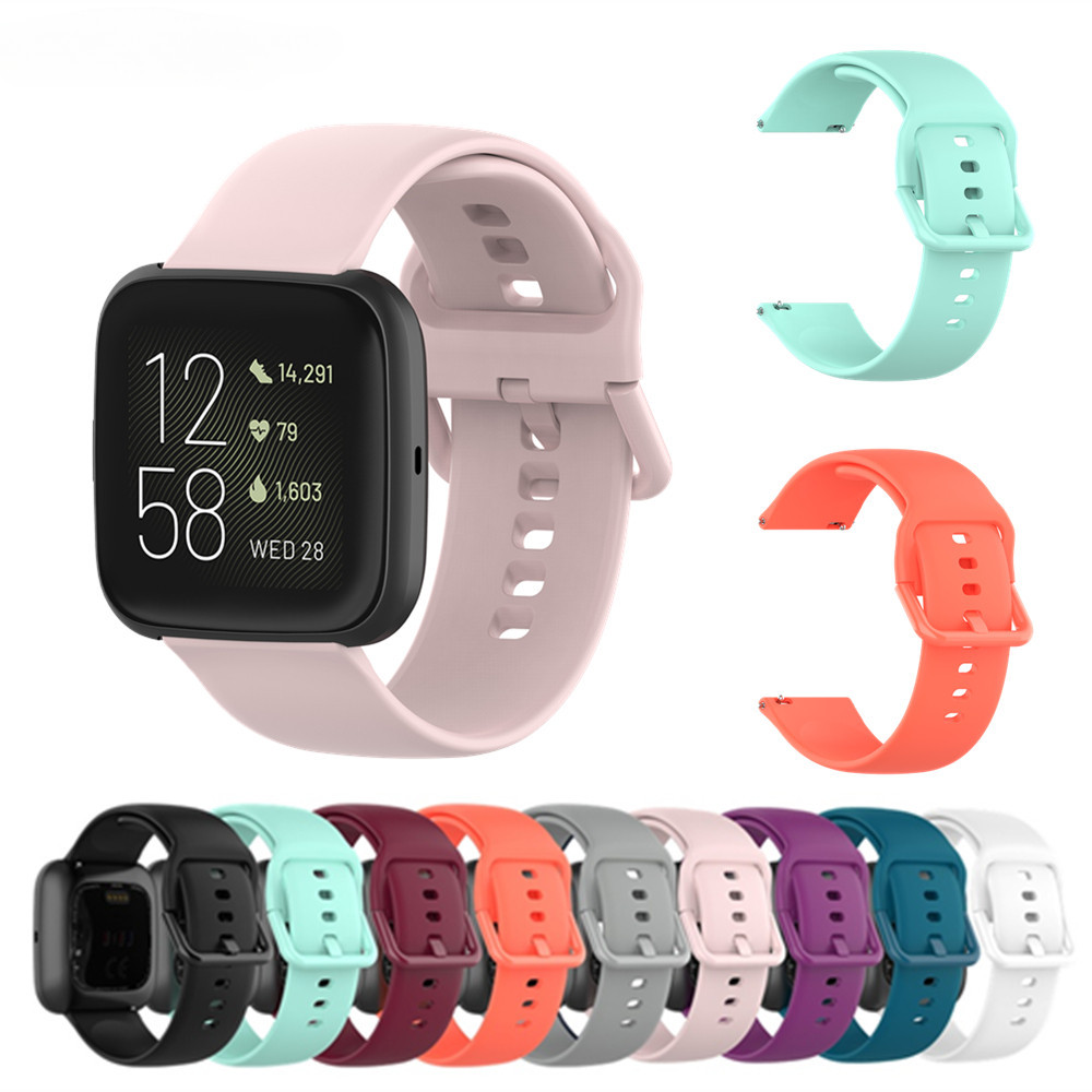 สายนาฬิกาข้อมือซิลิโคน แบบเปลี่ยน สําหรับ Fitbit Versa 1 2 Lite Smart Watch Fitbit Versa2