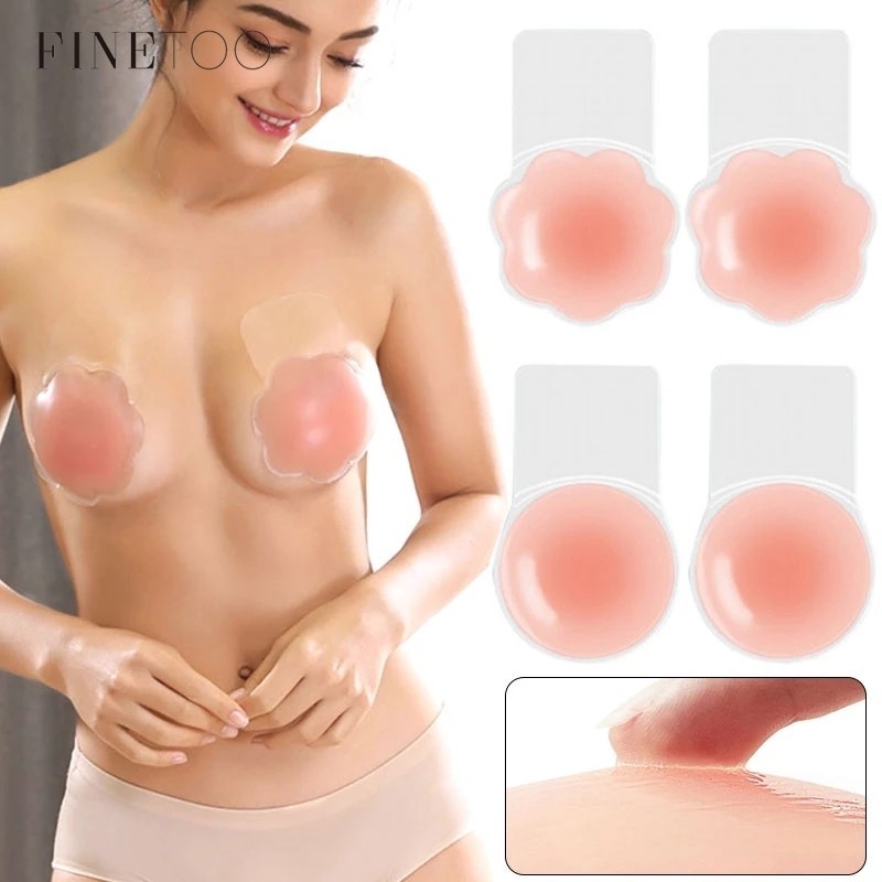 เทปจุกนมซิลิโคน Bra สบายสําหรับผู ้ หญิงชุดชั ้ นในสีทึบ