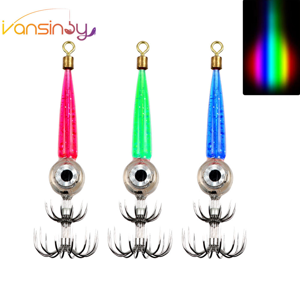 เหยื่อตกปลาเรืองแสงในที่มืด LED 9 ซม. 8.1 กรัม กันน้ํา สําหรับตกปลากลางคืน
