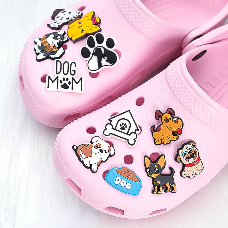 เข็มกลัด ลายการ์ตูนสุนัขฮัสกี้ จิบบิทซ์ พุดเดิ้ล จิบิตส์ Crocs Charm Pin ลูกสุนัข สัตว์เลี้ยง รองเท้า เสน่ห์ ปอมเมอเรเนียน บูลด็อก Crocs Jibbits สําหรับผู้หญิง รองเท้า อุปกรณ์เสริมตกแต่ง
