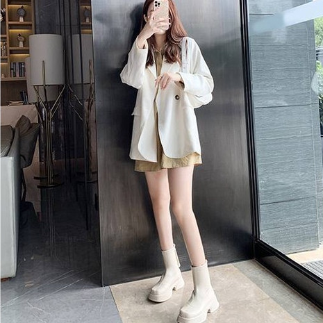 รองเท้าบูทคลาสสิค🌸ครึ่งหน้าแข้งหน้ากว้าง🌸พร้อมส่ง