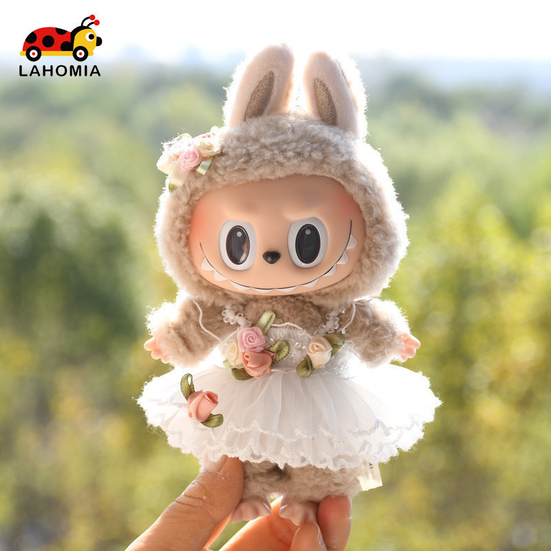 พร้อมส่ง Lahomia เสื้อผ้า Labubu Macaron พวงกุญแจ จี้รูปมาการอง ขนาด 17 ซม. สําหรับตกแต่งเสื้อผ้าเด็ก
