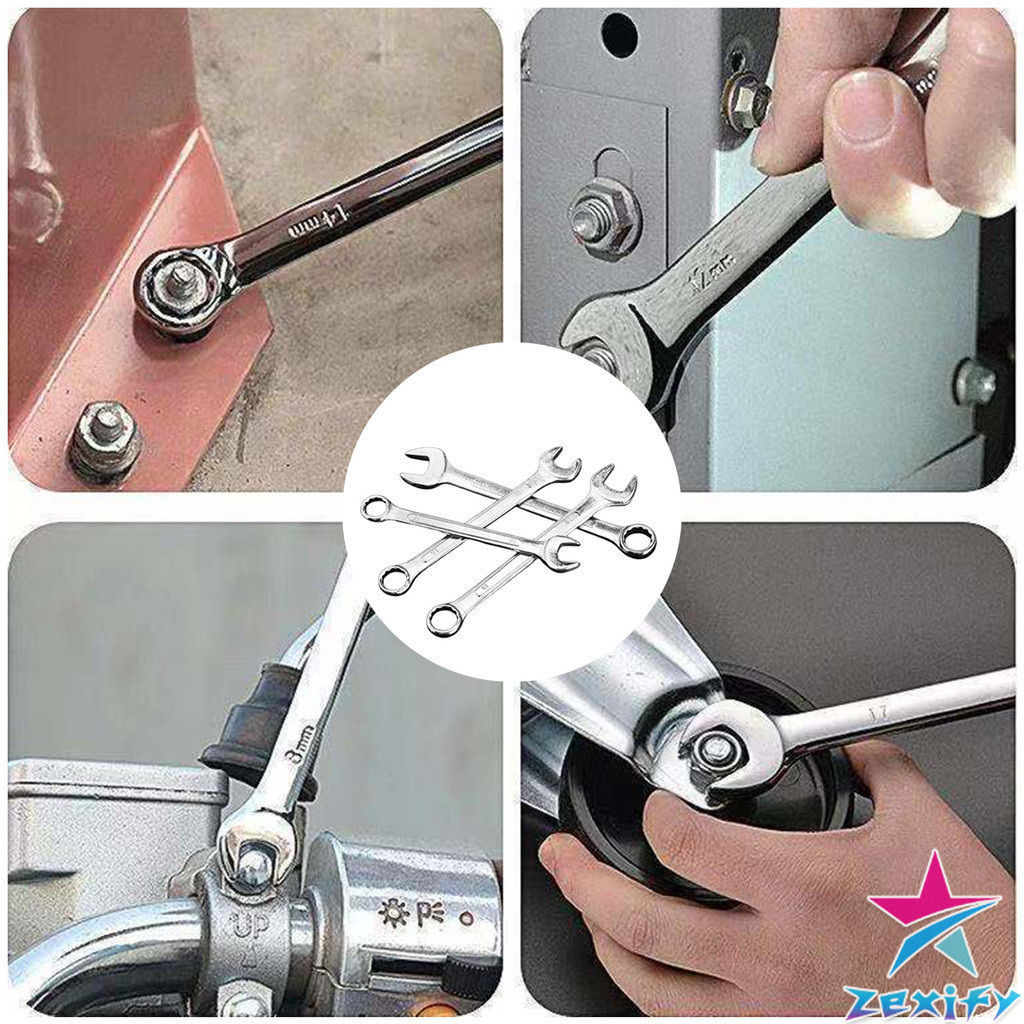 ZXF ประแจแหวนข้าง เบอร์ 8-19mm ประแจ ปากตาย แหวนข้าง OC wrench ราคา ถูกที่สุด ดีลบีเคเค แกลเลอรีภาพที่ 8