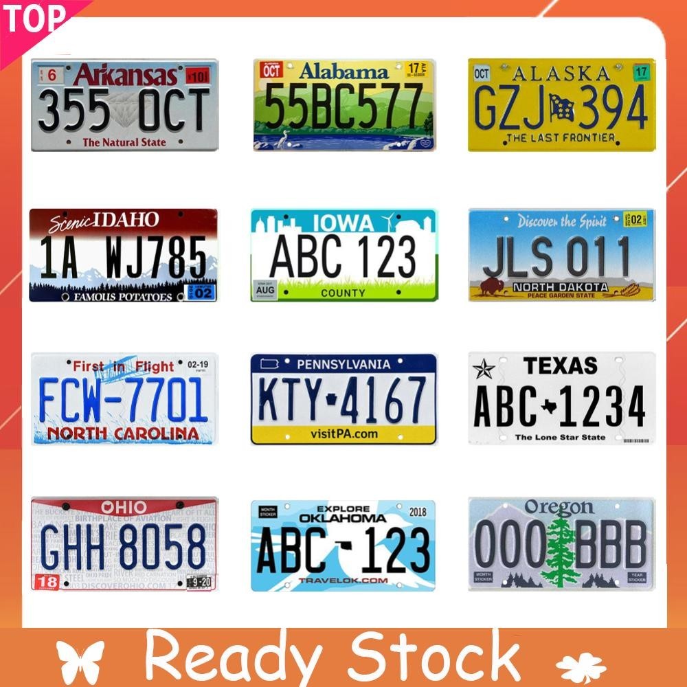 แผ่นโลหะวินเทจ 50 สหรัฐอเมริกา สี่เหลี่ยมผืนผ้า ภาพวาดเหล็ก ตกแต่งผนังบ้าน