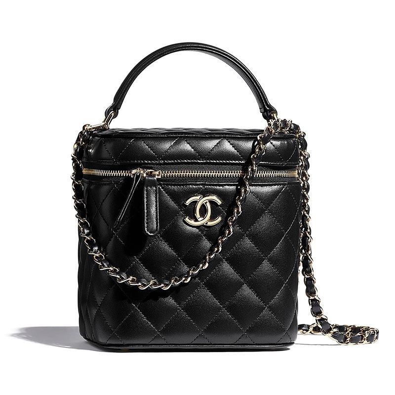 Chanel กระเป๋าเครื่องสําอาง กระเป๋าถือ กระเป๋าสะพายข้าง ของแท้ 100% XE9W