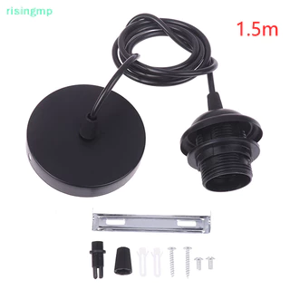 [risingmp] Retro E27 โคมไฟผู้ถือ 1m/1.5m ลวดโคมไฟเพดานผู้ถือซ็อกเก็ตโคมไฟฐานสําหรับจี้ไฟ