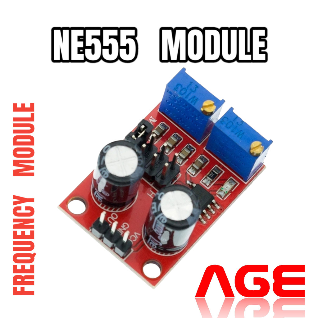 NE555 Module โมดูลสร้างสัญญาณสี่เหลี่ยม NE555 Adjustable Square Wave Signal Generator 1-200Khz บอร์ด