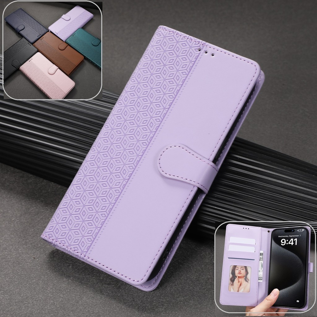 เคส For Vivo Y16 Y17s Y78 Y36 Y35 Y27 Y02 Y02s Y02t Y22s Y27s Y02a Y22 กรณีกระเป๋าสตางค์หนังปลอกแม่เหล็กผู้ถือบัตร