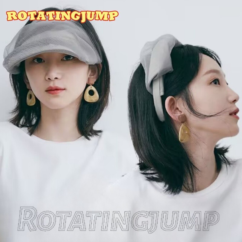 หมวกคาดศีรษะ ออร์แกนซ่า - วินเทจ, แฟชั่น-สําหรับกีฬากลางแจ้งในช่วงฤดูร้อน-ห่วงผม&หมวกสองสวมใส่-แสดงใบหน้าขนาดเล็ก กระบังหน้า -หมวกหลังคาที่ว่างเปล่า-ปรับ,กันแด