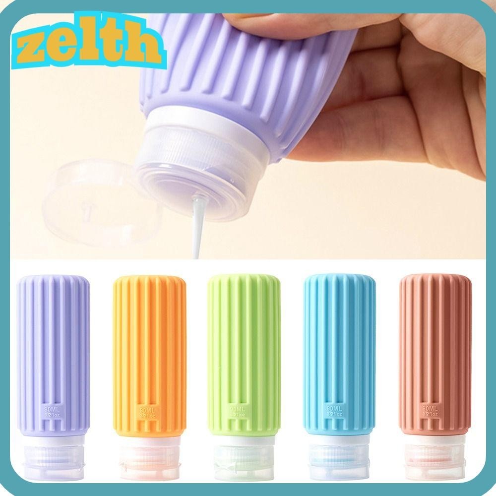Zelth ขวดรีฟิลซิลิโคนความจุขนาดใหญ ่ 60/90ML คอนเทนเนอร ์ โลชั ่ น , แชมพูบีบเปล ่ าแบบพกพา Sub-Bottling Travel