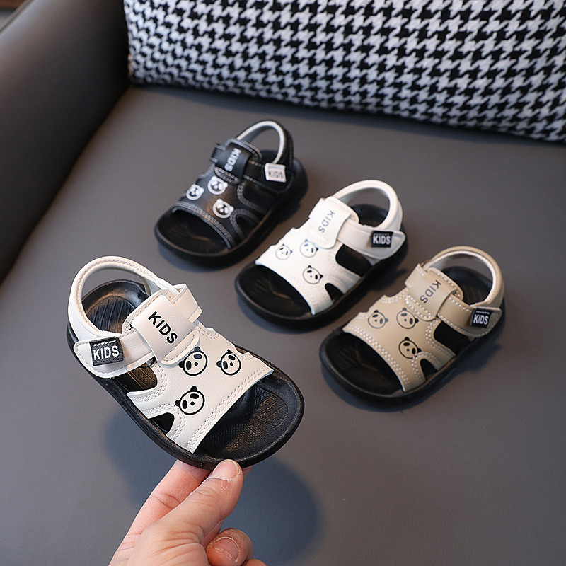 รองเท้าแตะเด็ก 1-5 ปีเด็กการ์ตูน Panda รองเท้าชายหาดเด็ก Anti-Slip Soft-Soled รองเท้าเด็กวัยหัดเดิน