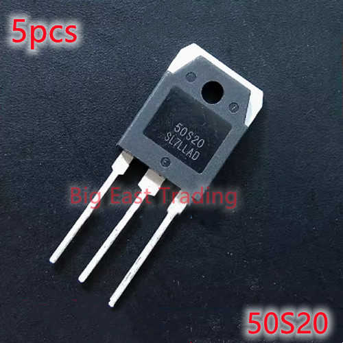 5pcs 50S20 SFR50S20PN TO-3P Fast Recovery Diode 50A 200V transistor,รับประกันคุณภาพ